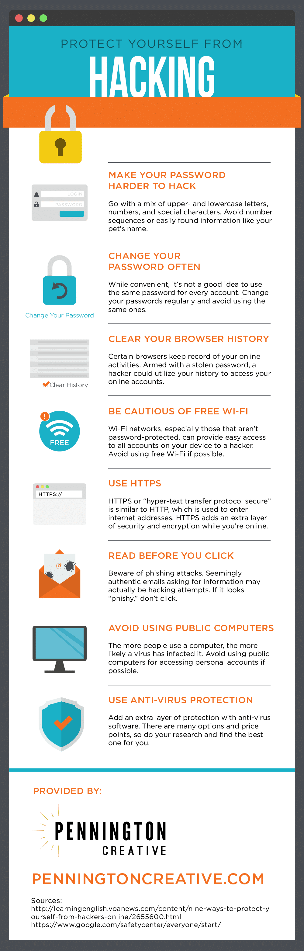Protect Yourself from Hacking Infographic