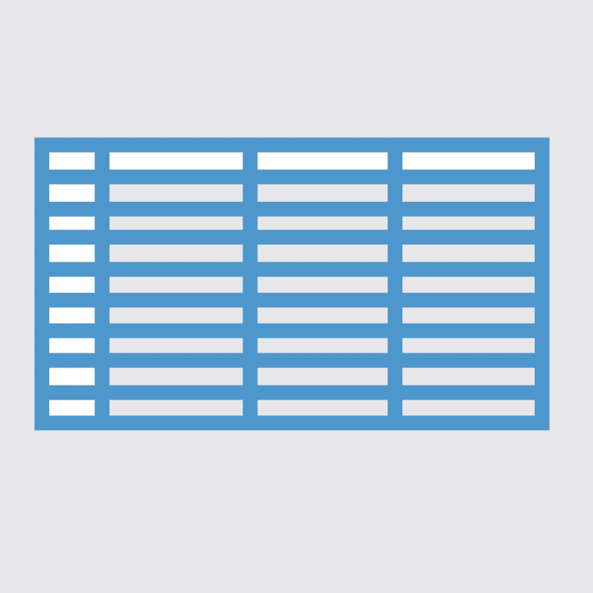 Illustration of a spreadsheet.