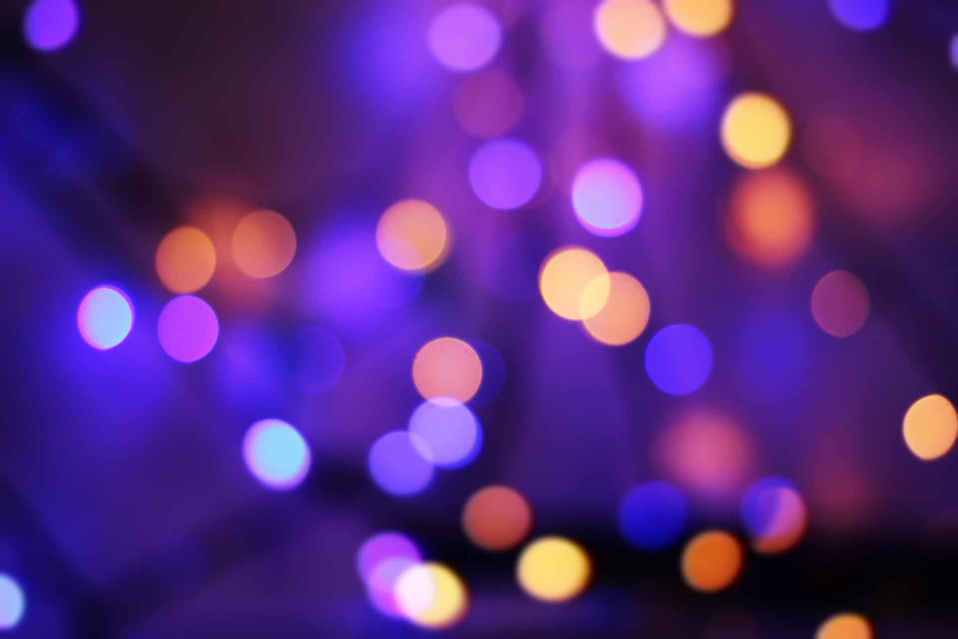 Blurred blights with blue background.