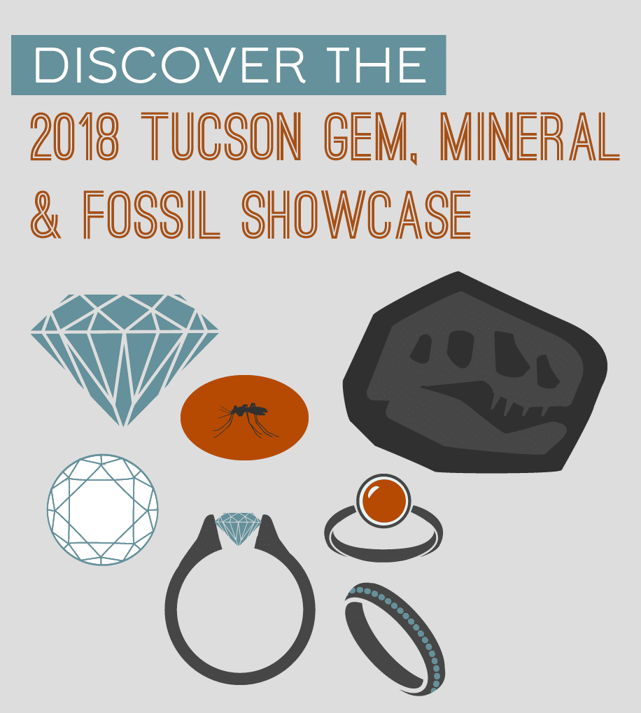 Thumbnail preview of Tucson gem show infographic.